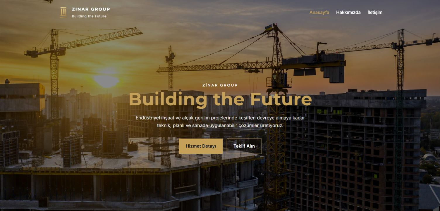Zinar Group web sitesi